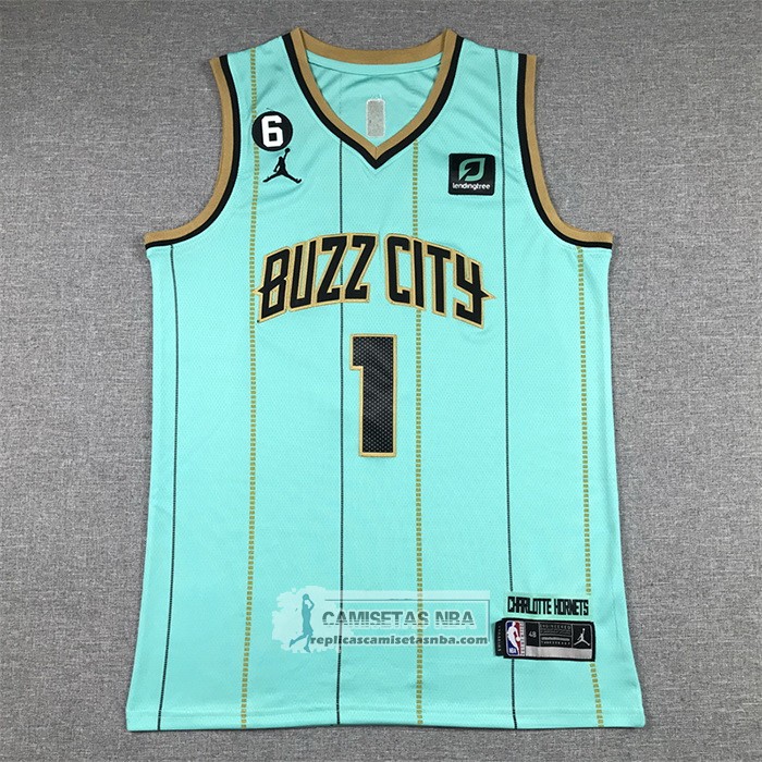 Camiseta Charlotte Hornets LaMelo Ball NO 1 Ciudad Verde
